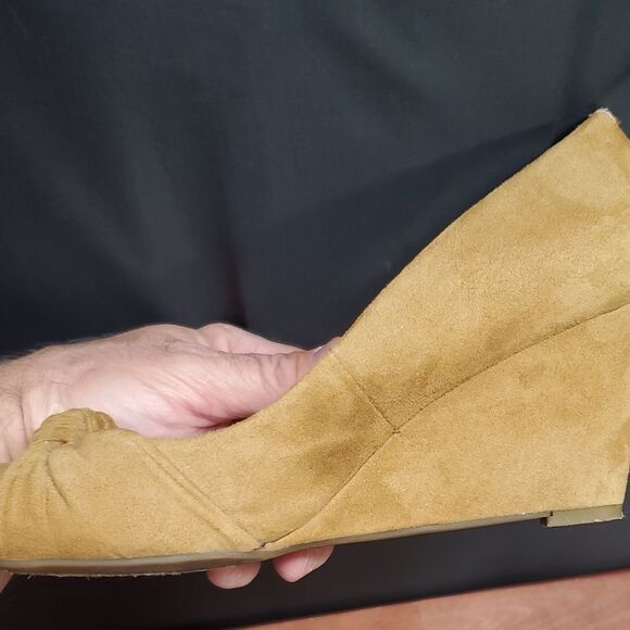 Jessica Simpson Siennah Microsuede Wedge Heel Knotted Toe Size 7 - Picture 13 of 13